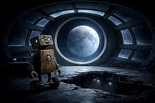 Cypress the Wooden Robot: Stuck Orbiting the Moon'