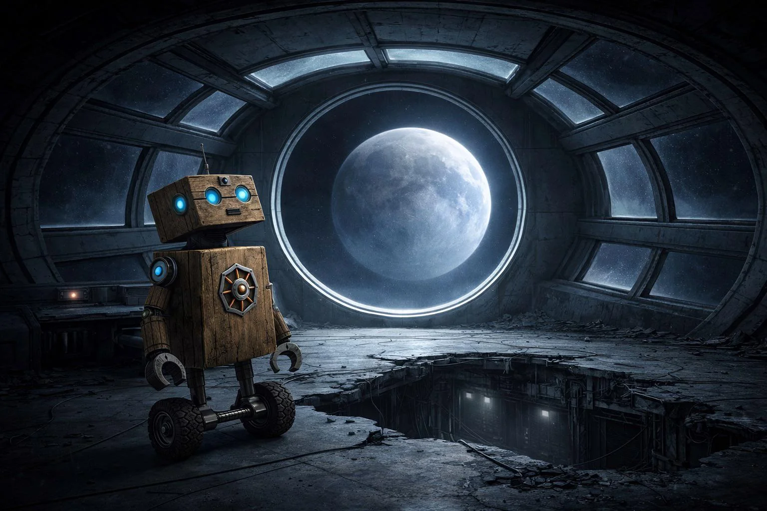 Cypress the Wooden Robot: Stuck Orbiting the Moon picture 1 of 1