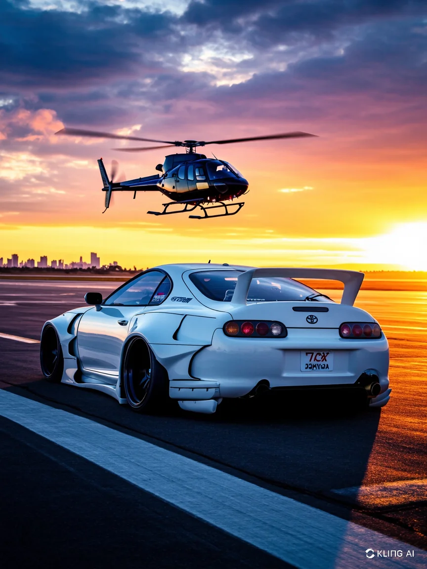 Sport Car and Helicopter picture 2 of 8