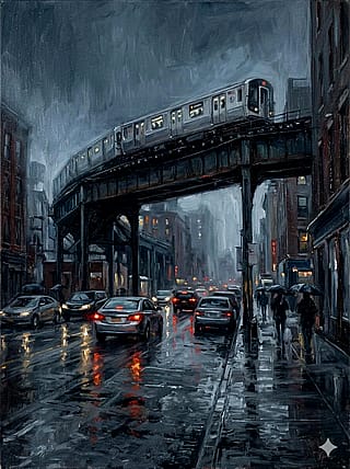 Prompt for a Dark Impressionist Oil Painting'