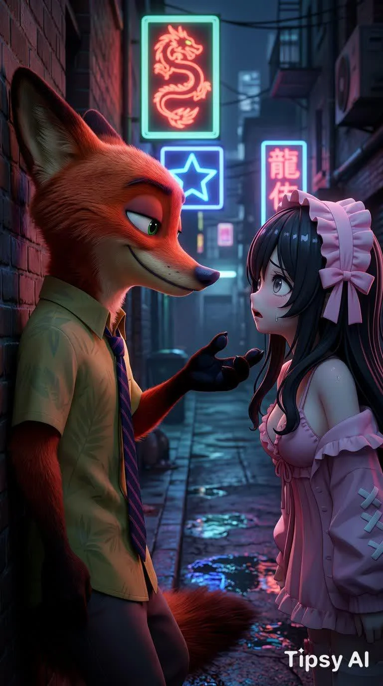 Zootopia Nick Wilde with OC charecter picture 1 of 1