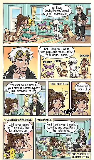 Skye realizes she likes Normal-Type Pokemon'