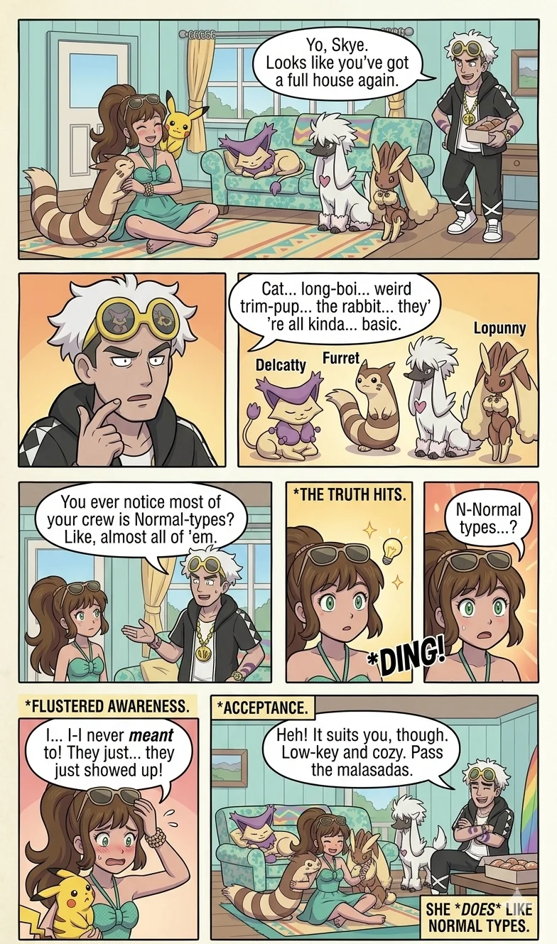 Skye realizes she likes Normal-Type Pokemon picture 1 of 1