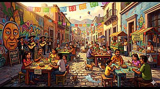Guadalajara Street Scene'
