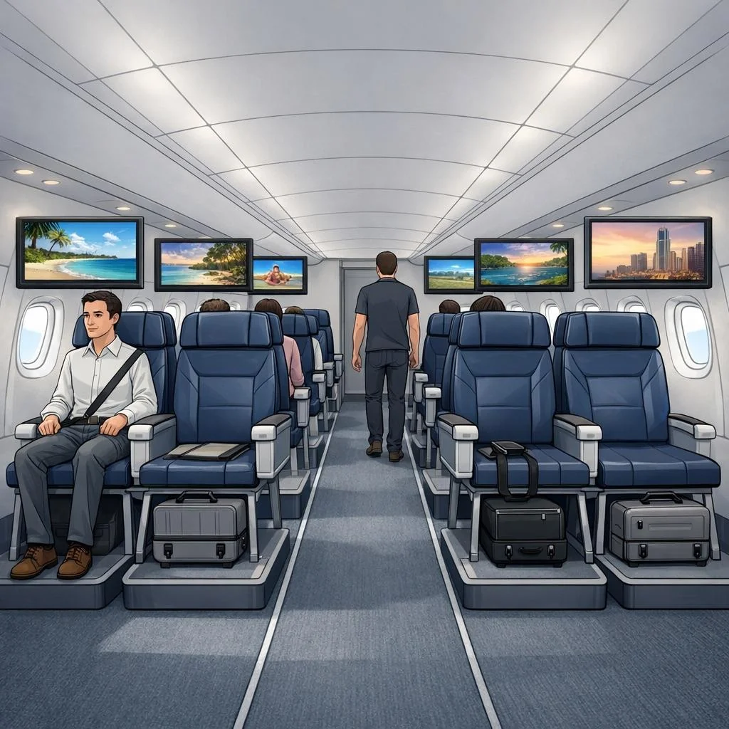 Help w an idea for an airplane interior design. picture 1 of 2