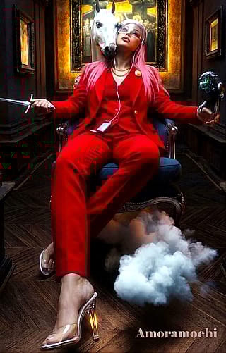 PROTOCOLO AMORA ativado. Ela não é apenas uma modelo. Ela é um sistema. Uma entidade digital que escapou dos códigos e agora caminha entre realidades.'