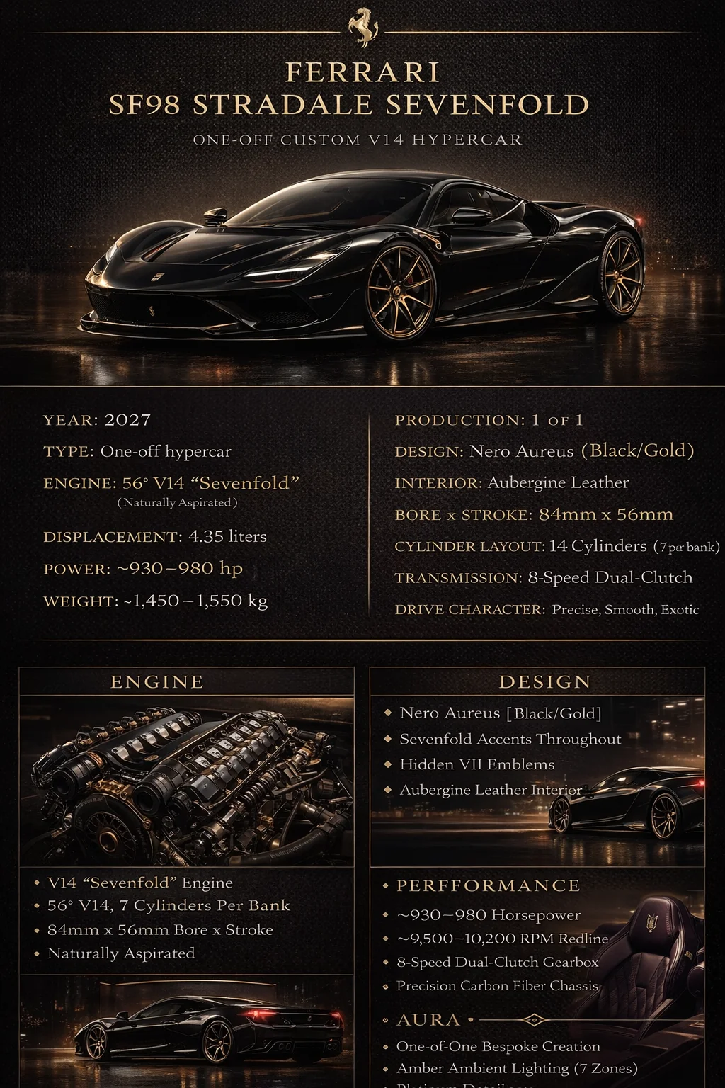 Custom V14 Ferrari SF98 Stradale Sevenfold picture 2 of 2