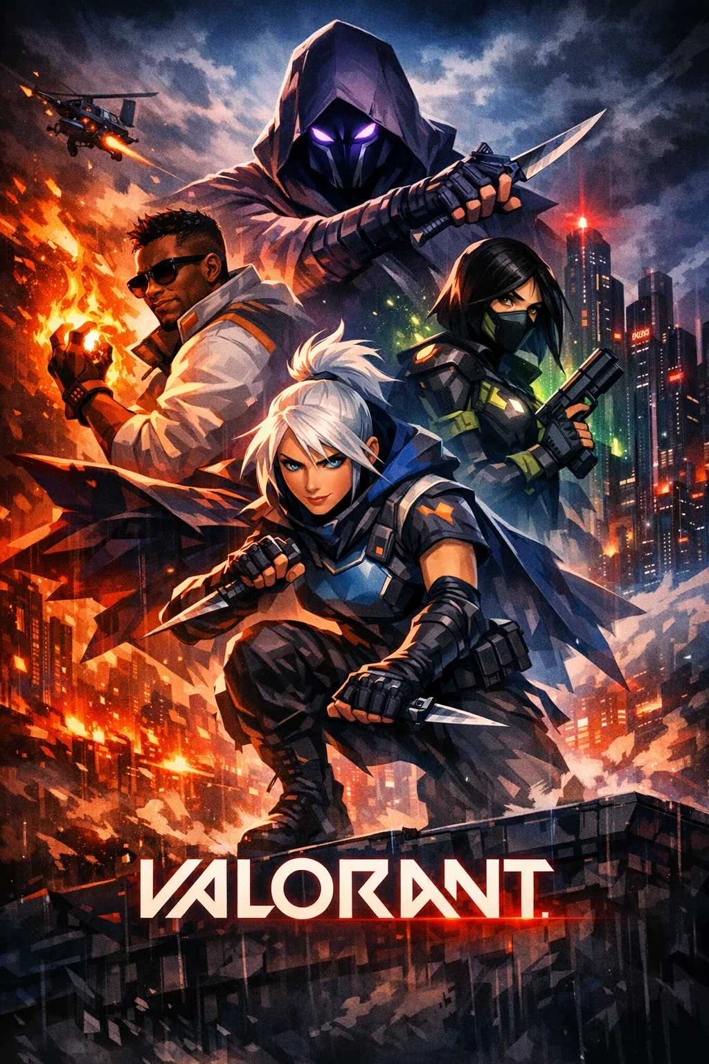 Valorant‑style poster agents in action picture 1 of 1