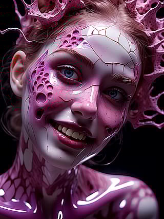 Pink cracks, purple whispers'