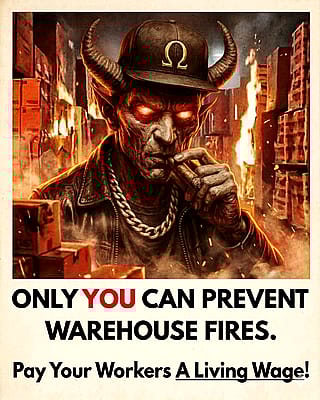 Only YOU can prevent warehouse fires!'