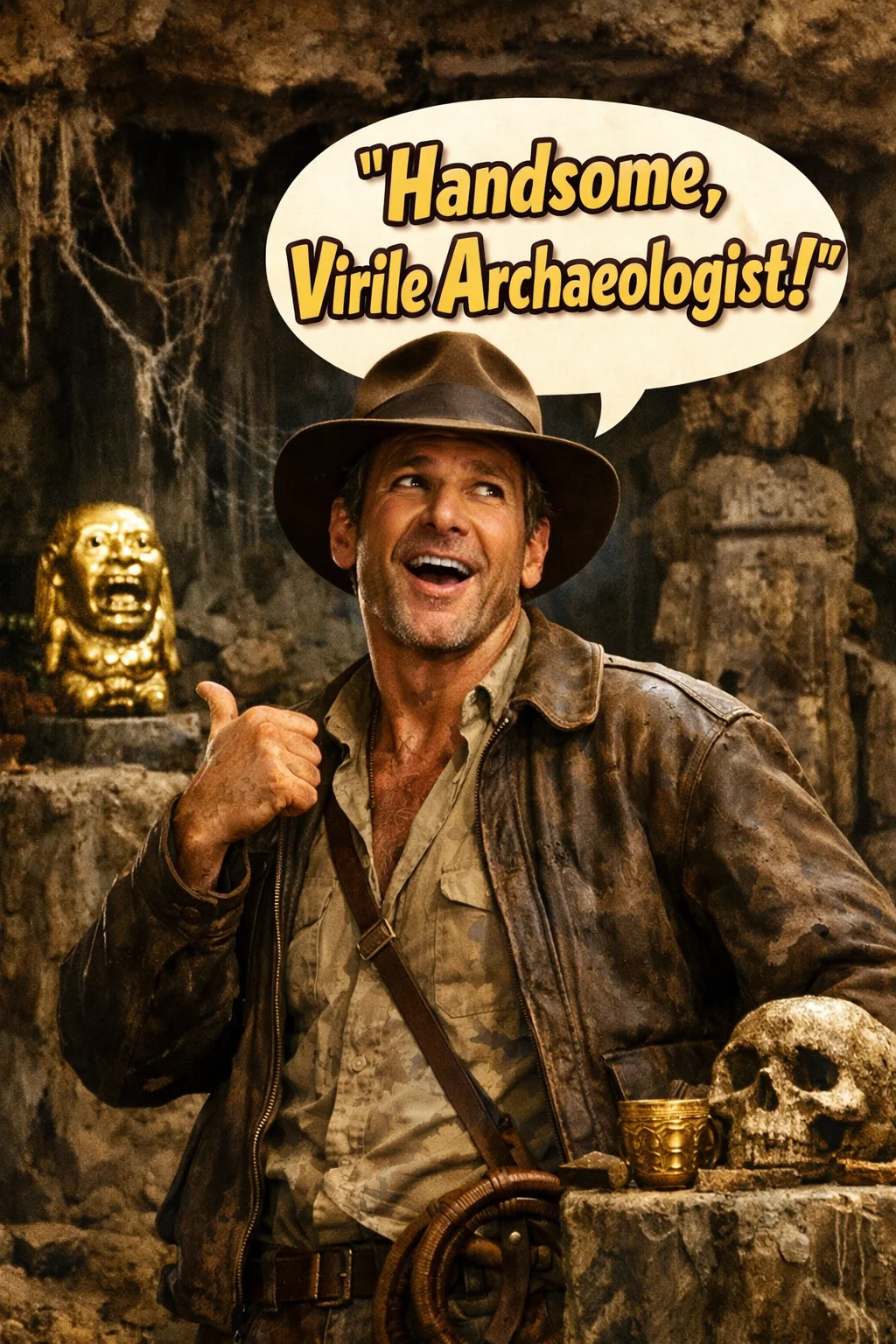 Funny fanart picture of Indiana Jones I had ChatGPT make for me! picture 1 of 1