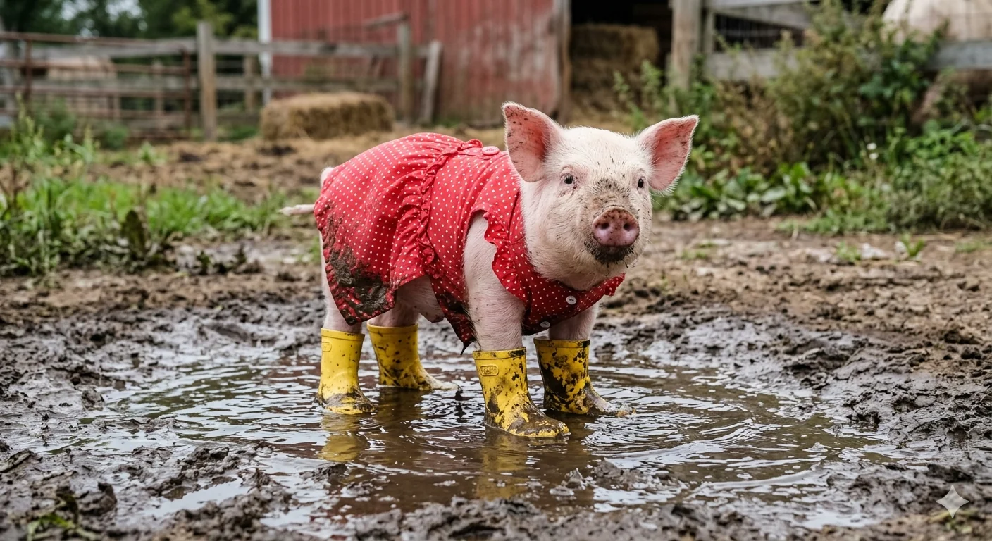 "If you jump in muddy puddles, you must wear your boots!" picture 1 of 1