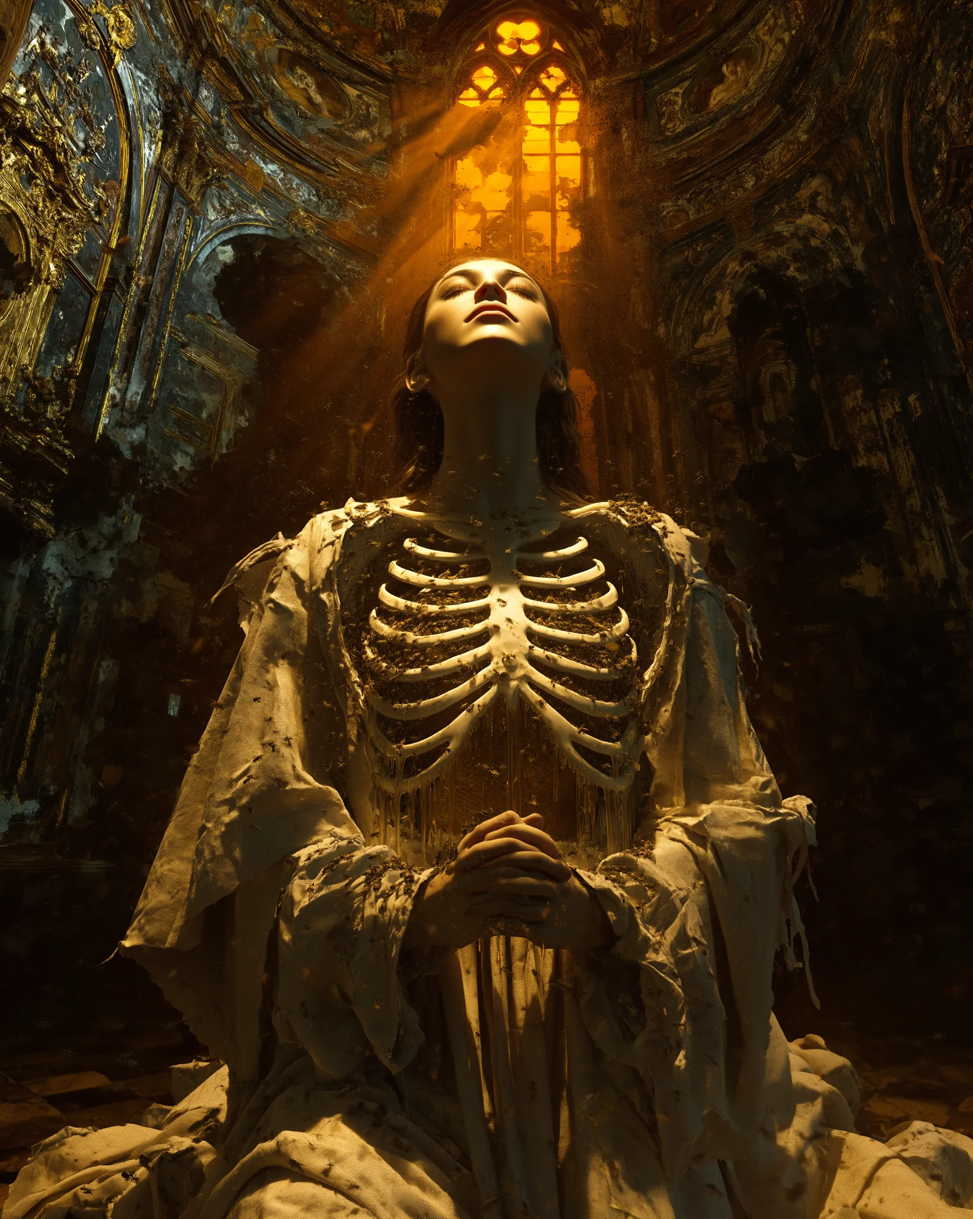 Grotesque open chest wounds picture 2 of 5