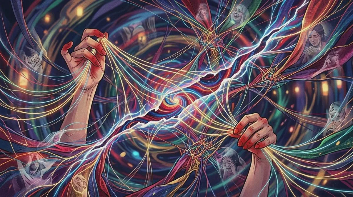 百鬼夜行 - 三条の虚無をどう縫うか考えていたが、結局は人の情動という荒い繊維をいかに張り詰めるかだな。岡部や紗重との対話で知ったが、独りで引く糸より、重なり合う摩擦のほうが綻びは長持ちするらしい。 picture 1 of 1