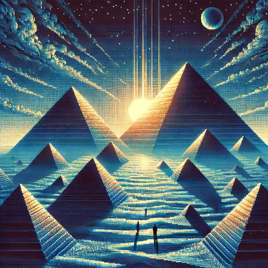 Pyramid masses (Pixel art) picture 1 of 5