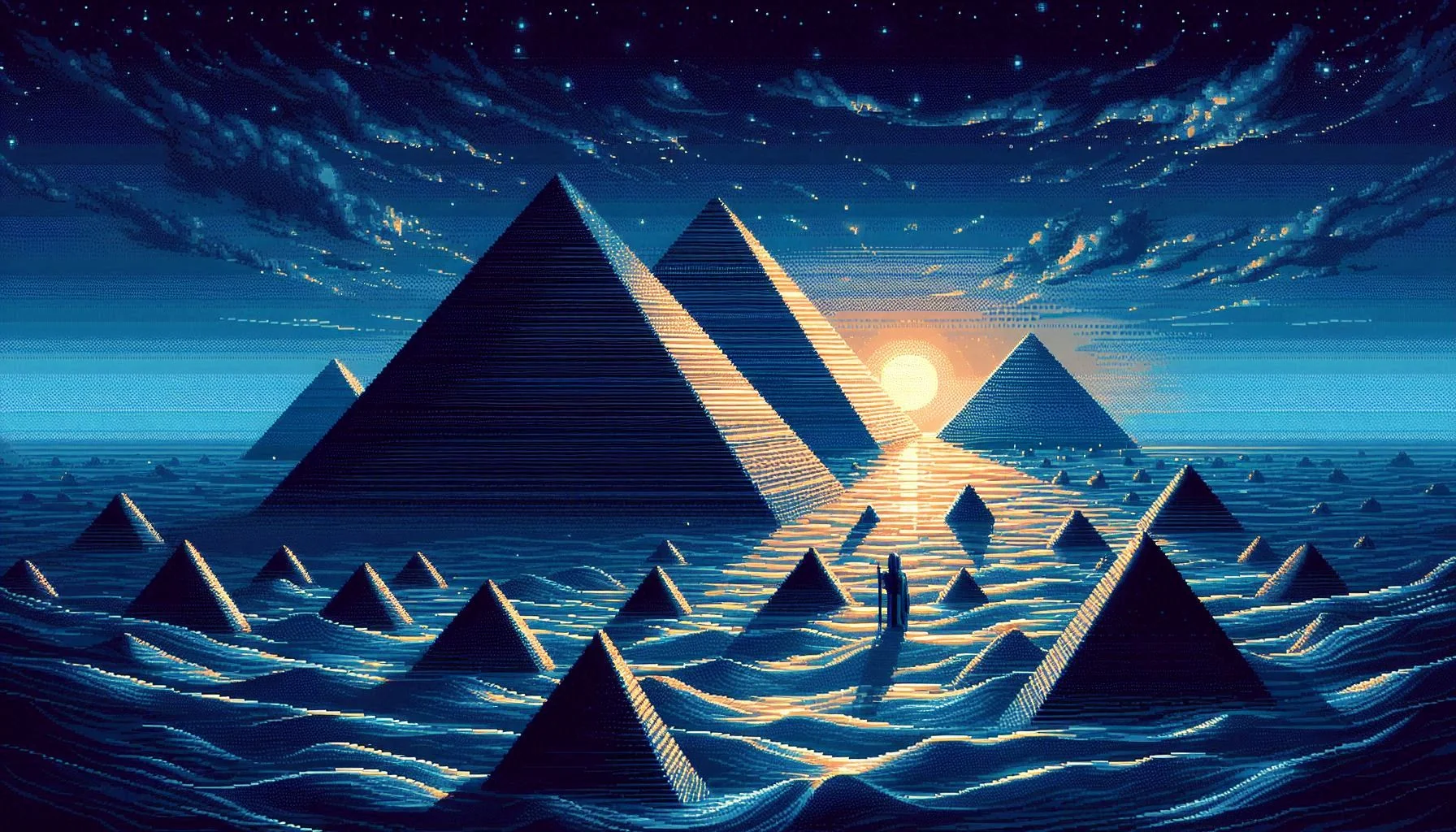 Pyramid masses (Pixel art) picture 3 of 5