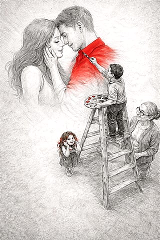 I wanted to paint love… this is what I ended up with'