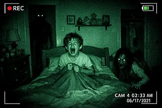 Create an image of night terrors caught on camera'