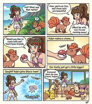 Skye Catches a Vulpix'