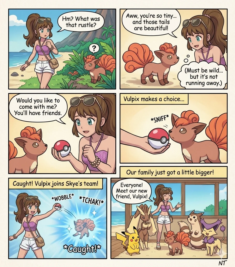 Skye Catches a Vulpix picture 1 of 1