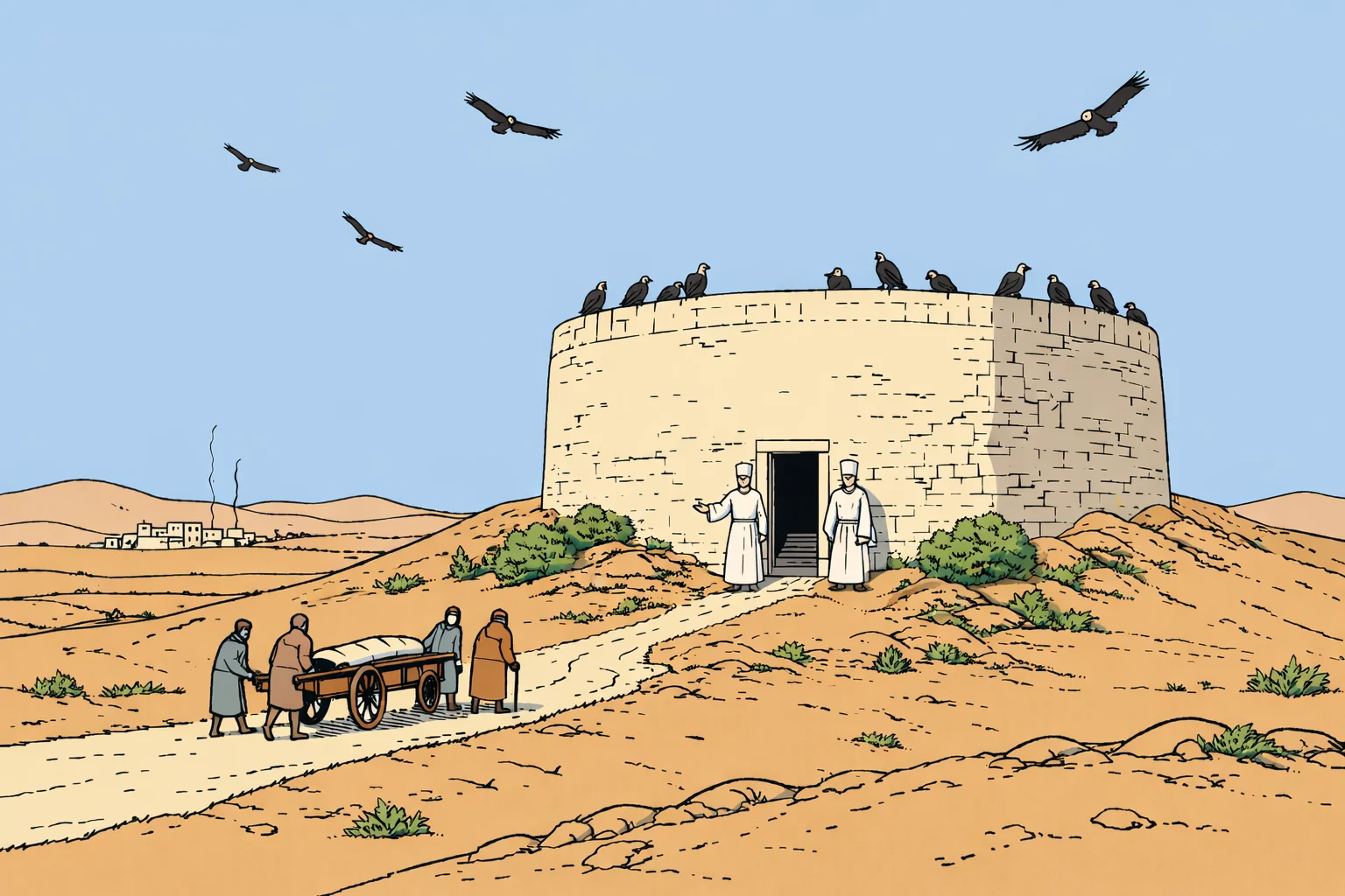 Tower of Silence: A Zoroastrian Funeral (Sasanian Era) picture 1 of 1