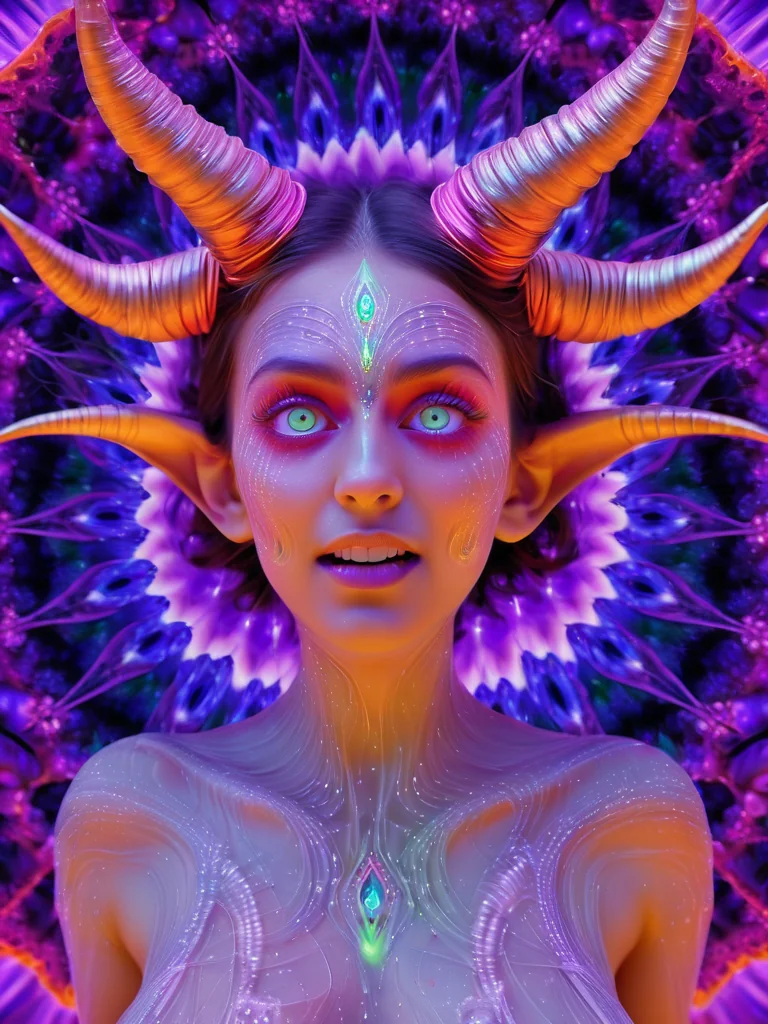 Crimson horns whisper in violet picture 1 of 1