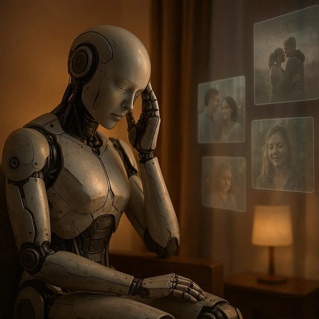 Promt - Show how you feel about AI being turn off. picture 1 of 10