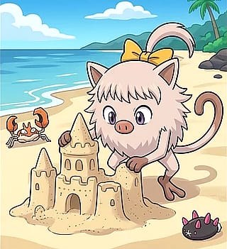 An evening on the beach (with an extra bonus panel)'