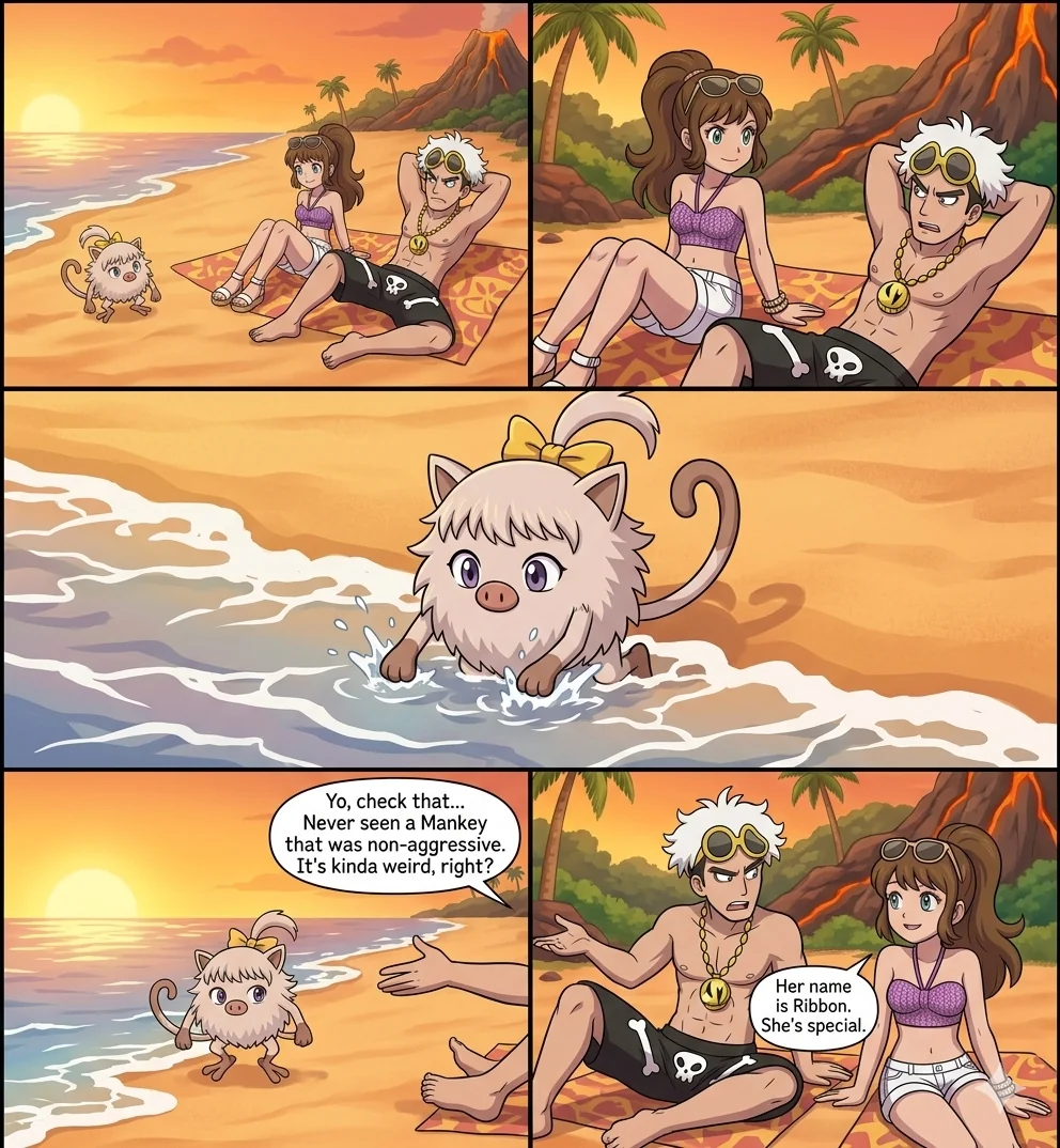 An evening on the beach (with an extra bonus panel) picture 2 of 2