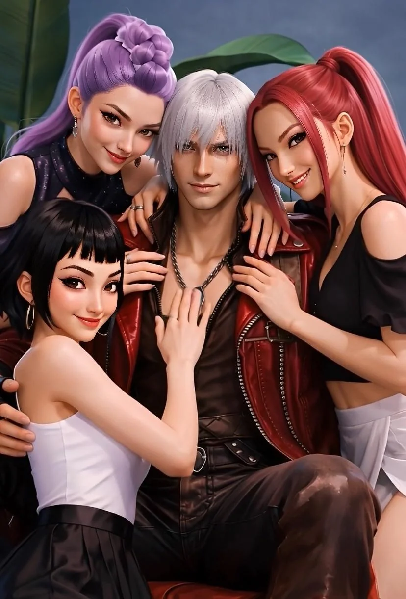 Dante and Huntrix have a photoshoot together picture 2 of 2