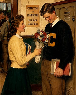 Ai art in Norman Rockwell style'