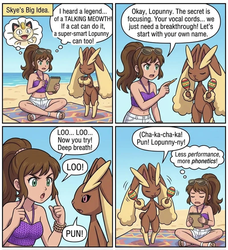 Skye trying to teach Lopunny how to talk picture 1 of 1