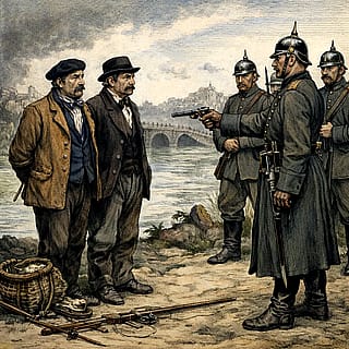 Two friends meet their end at the Siege of Paris (Maupassant story, 1870)'