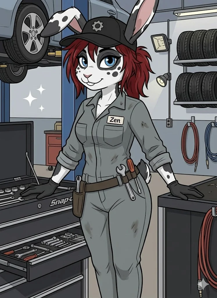 Zen, the rabbit mechanic! picture 1 of 2