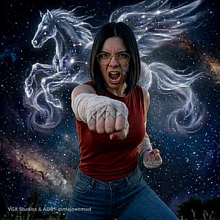 I'm Majo and this is my first Saint Seiya AI Cosplay -- Soy Majo y este es mi primer Cosplay de Saint Seiya con IA'