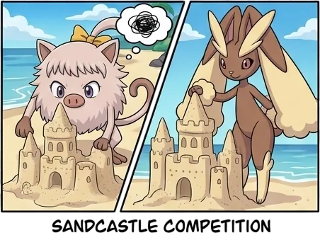 Mimi the Lopunny and Ribbon the Mankey picture 4 of 7