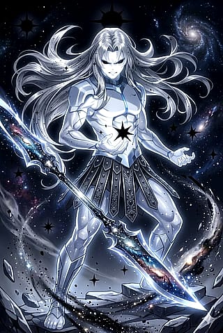 A redeemed god in a book im writing. Yes, he is that holy now. So pure :P'