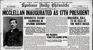 A short story told in newspapers if George B. McClellan won the 1864 election (not meant to be historically accurate)'