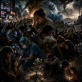 How humanity is current feeling, Chatgpt image 2.0'