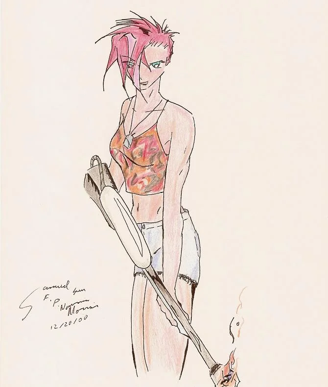 I had ChatGPT upgrade some drawings I did when I was young picture 2 of 4