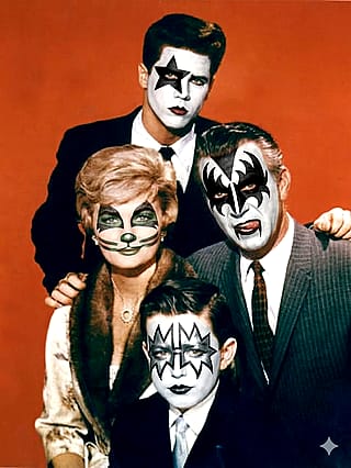 Leave it to Beaver with Kiss makeup'