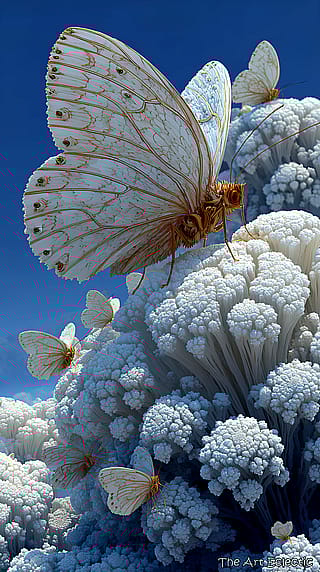 Silence isn't just the absence of noise. It’s the presence of beauty this intricate. Every wing is a cathedral, every bloom a cloud made of stone.'