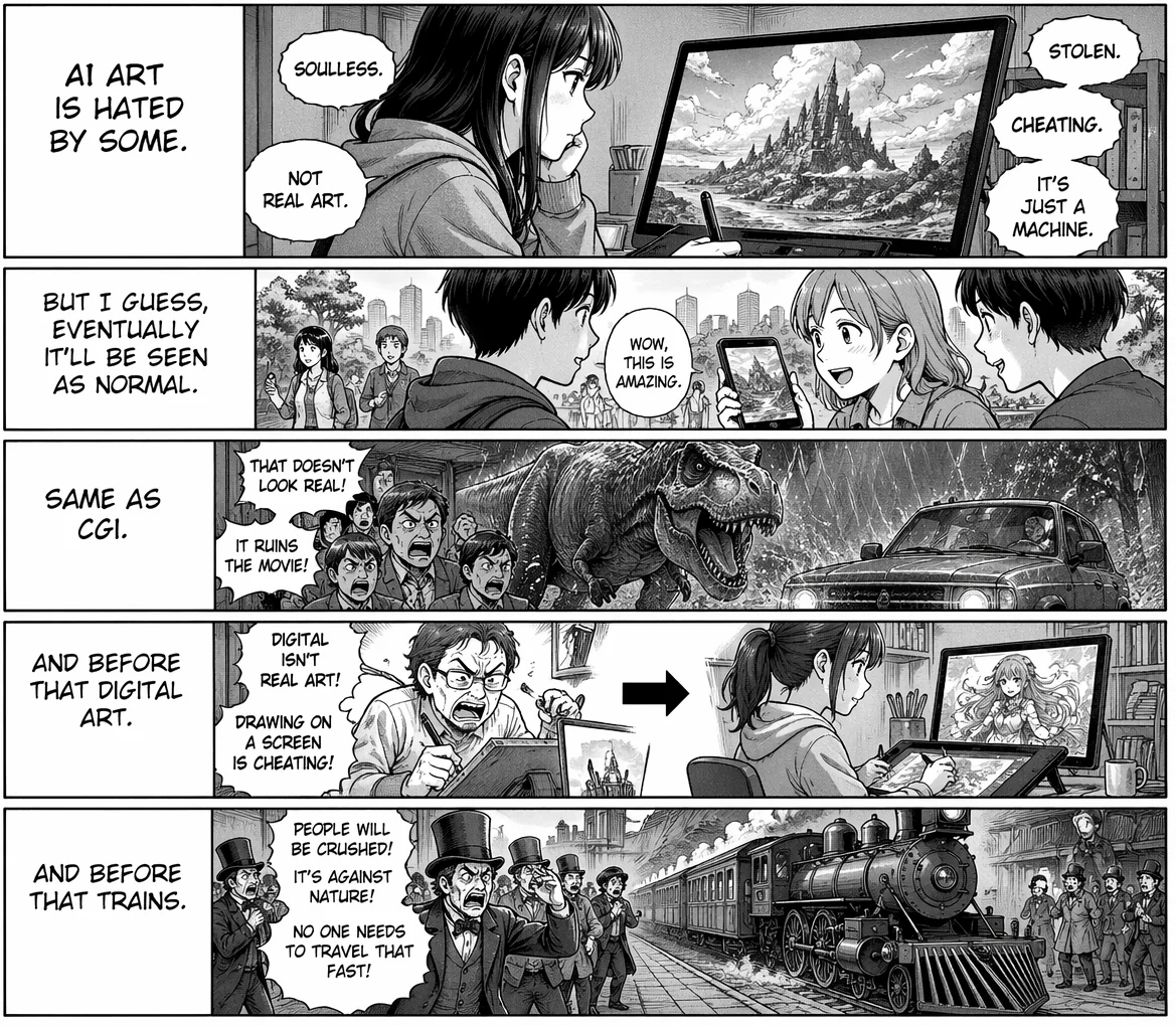 Just some thoughts on the world and #AIart️️️️️️️️️️️️️️️️️️️️️️️️️️️️️️️️️️️️️️️️️️️️️️️️️️️ (generated with #ChatGPT Image 2.0). picture 1 of 1