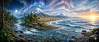 Where Time Unfolds: A Panoramic Journey Through Day and Night'