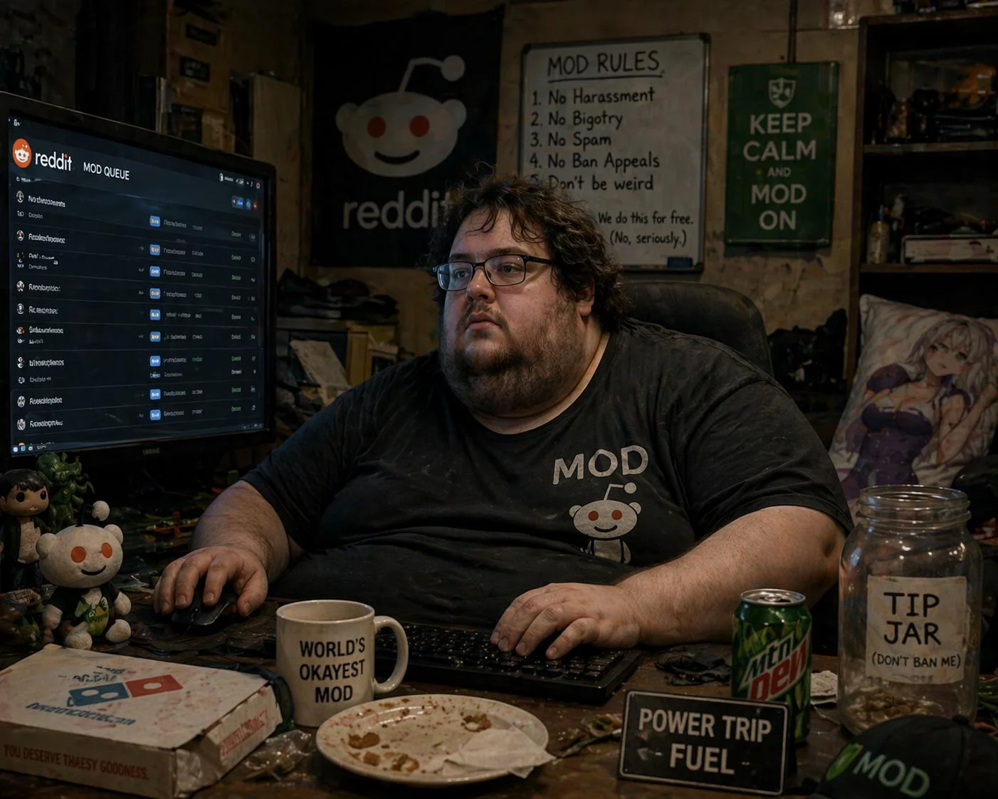 I asked GPT to generate me an image of a Reddit mod picture 1 of 1