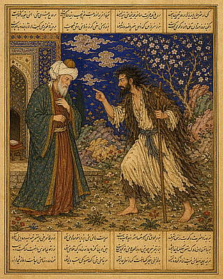 I was raw, I cooked, I burned : Rumi meets Shams (1244 AD)'