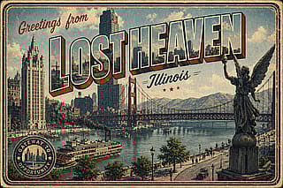 Postcards of Fictional Cities (parody/fanart)'