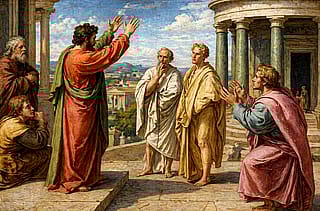 Raphael’s study for St. Paul Preaching in Athens'