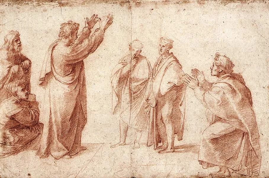 Raphael’s study for St. Paul Preaching in Athens picture 2 of 2