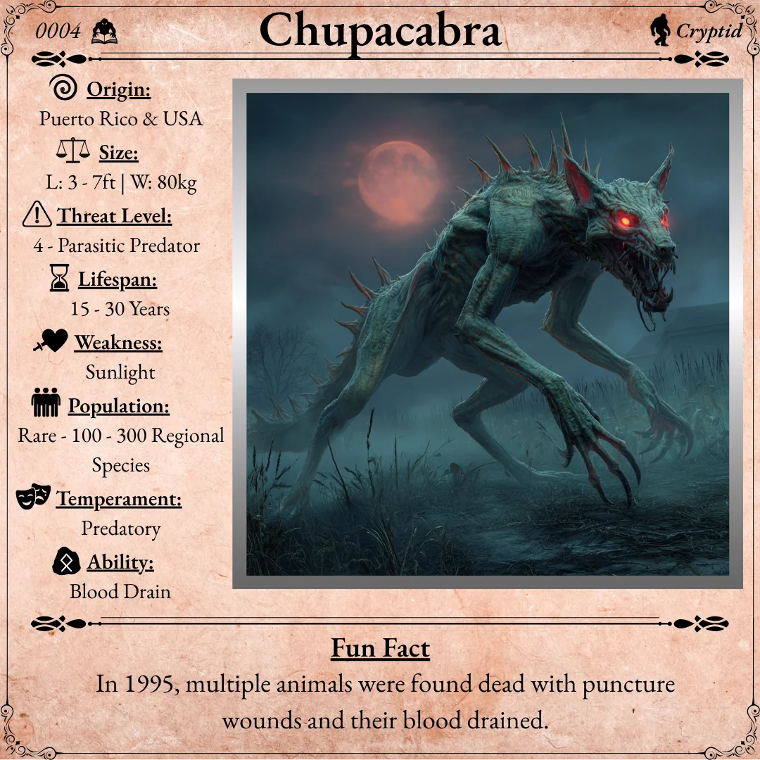 Lost Archive Of Cryptids.... picture 1 of 7